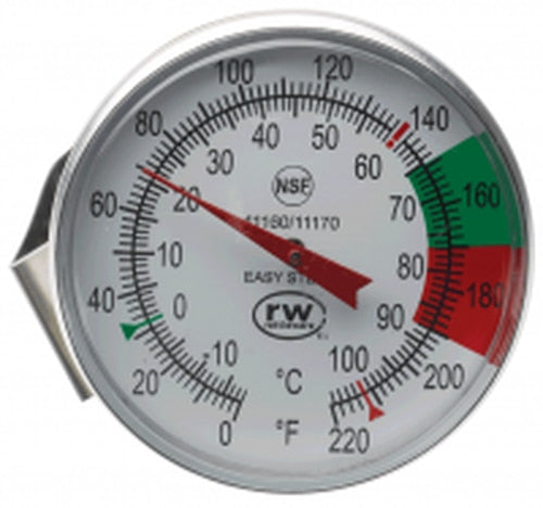 7" Large Steaming Thermometer w/ Target Range Indicator