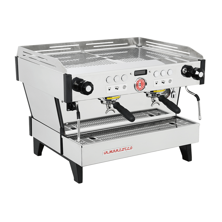 La Marzocco Linea PB two group auto-volumetric espresso machine, front view